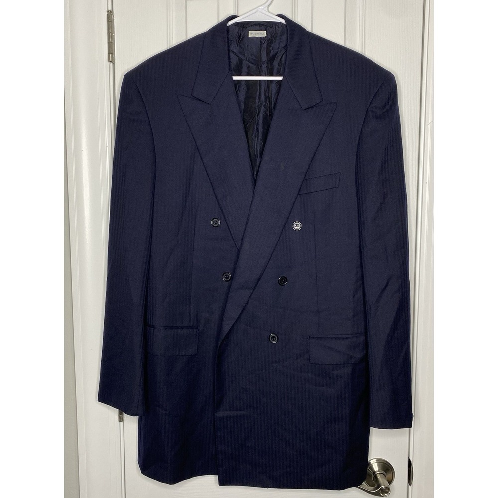 Brioni Men's Battaglia 100% Wool Blazer Blue Size 45 *read*